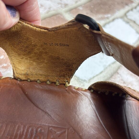 Pikolinos Tarifa Nautica Fishermans Brown Leather Classic Hoop Loop Sandals 44 main image 3